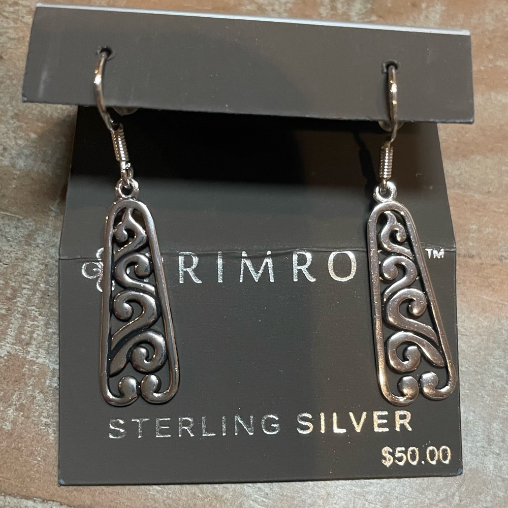 Primrose Sterling Silver Swirl Earrings